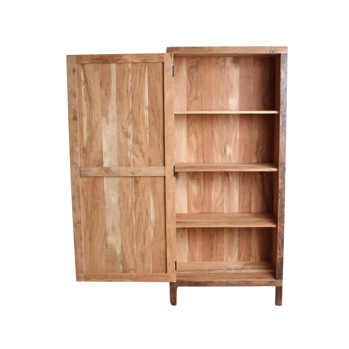 Farmwood cabinet by Raw Materials made from FSC recycled wood, showcasing a natural wooden finish with sleek cabinet doors.