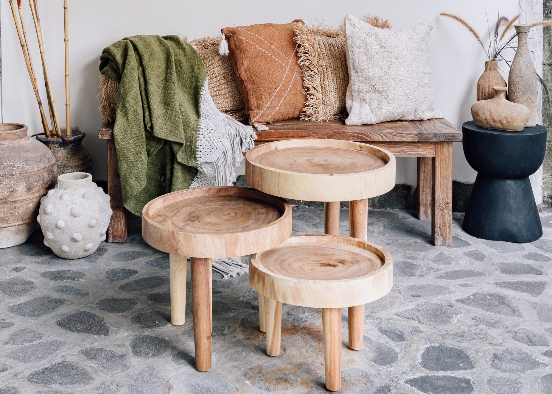 Three Legged 'Ulu' Side Table