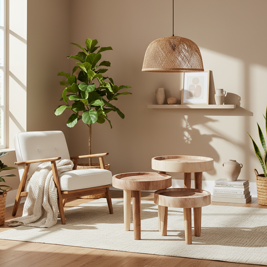 Three Legged 'Ulu' Side Table