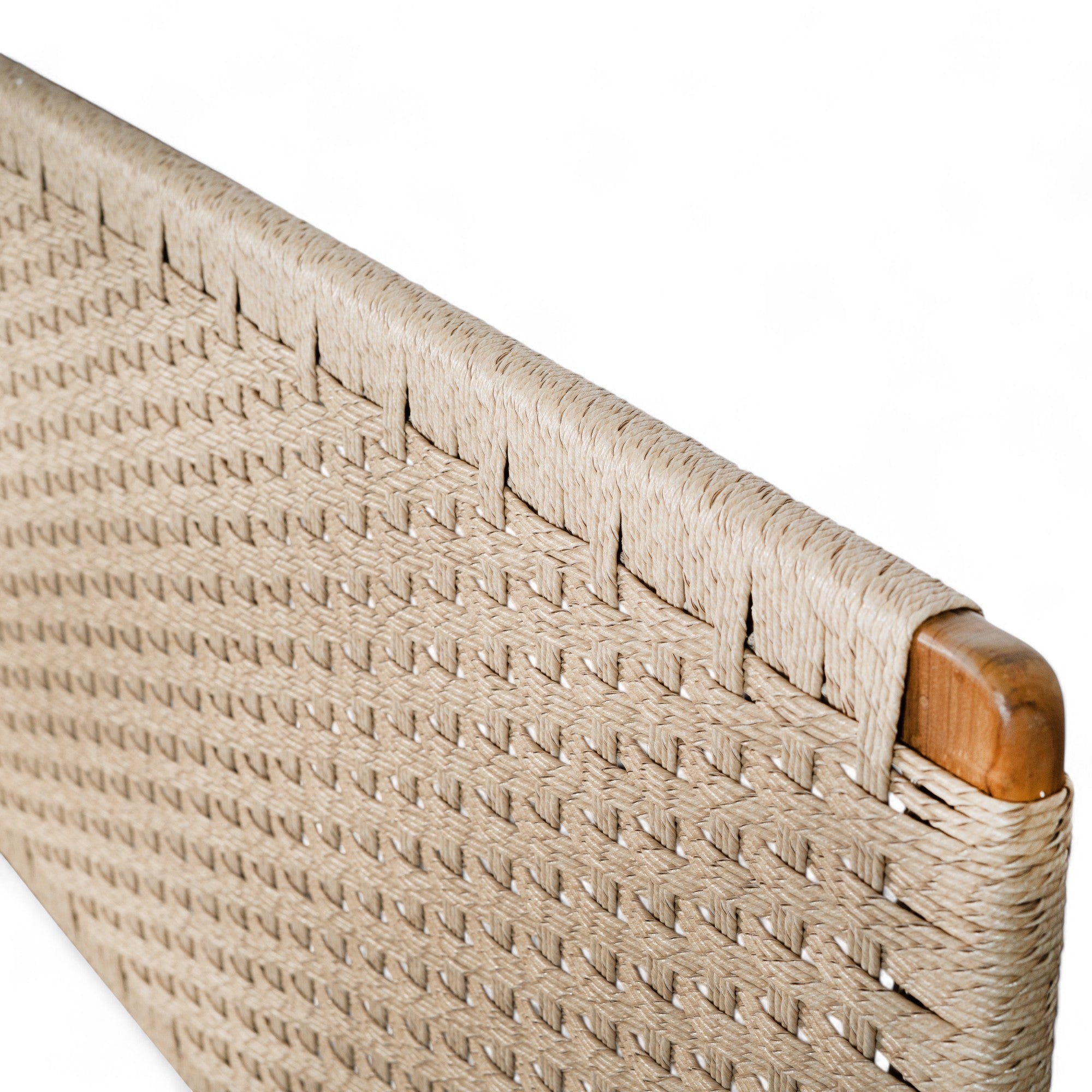 Headboard 'Cemagi' in Teak and Rope 180/160 cm