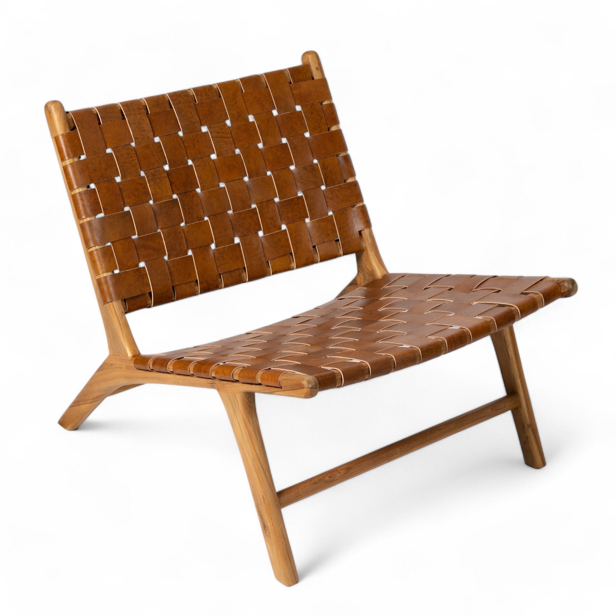 Lounge Chair 'Sanur' in Teak and Leather
