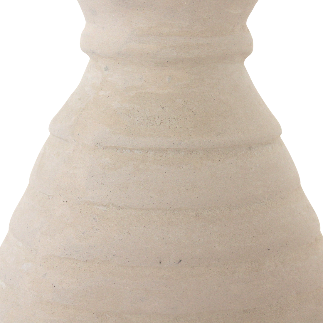 Kayu Living Kanoi pendant lamp with a matte chalky finish and organic ribbed texture in a neutral stone tone.