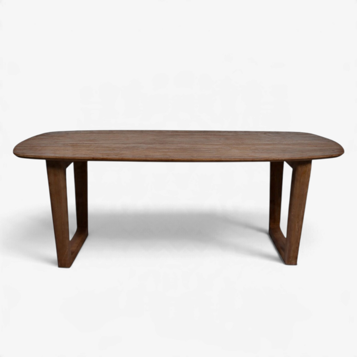 Kayu Living Cortez 200cm dining table in Malta finish with a natural wood texture and sleek U-shaped legs.