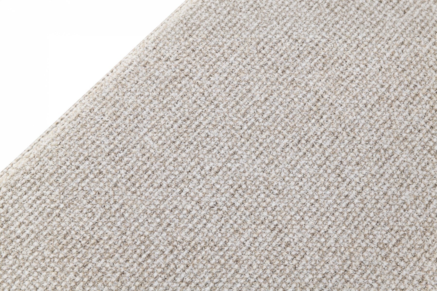 Close-up of the textured natural oak fabric upholstery on the Kayu Living Dilan Hush lounge chair
