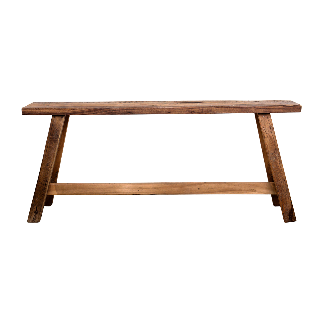 Kayu Living Farmwood 115cm bench made from reclaimed FSC-certified wood with a rustic handcrafted finish.