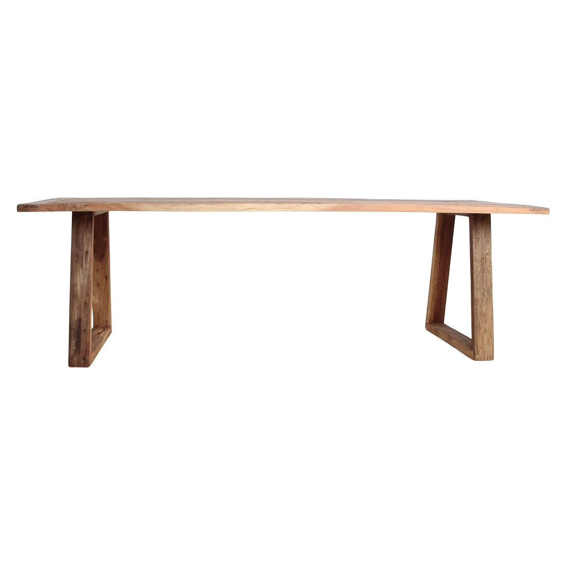 Kayu Living Farmwood 240 cm dining table made from recycled brown wood beams with natural grain and knots