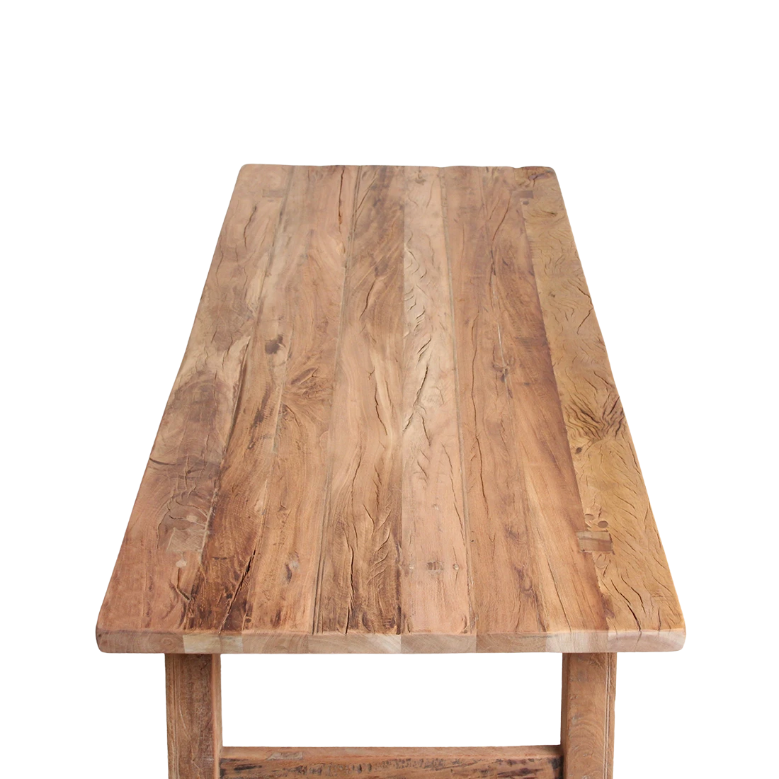 Kayu Living rectangular farmhouse coffee table made from rustic FSC-certified reclaimed wood with visible grain