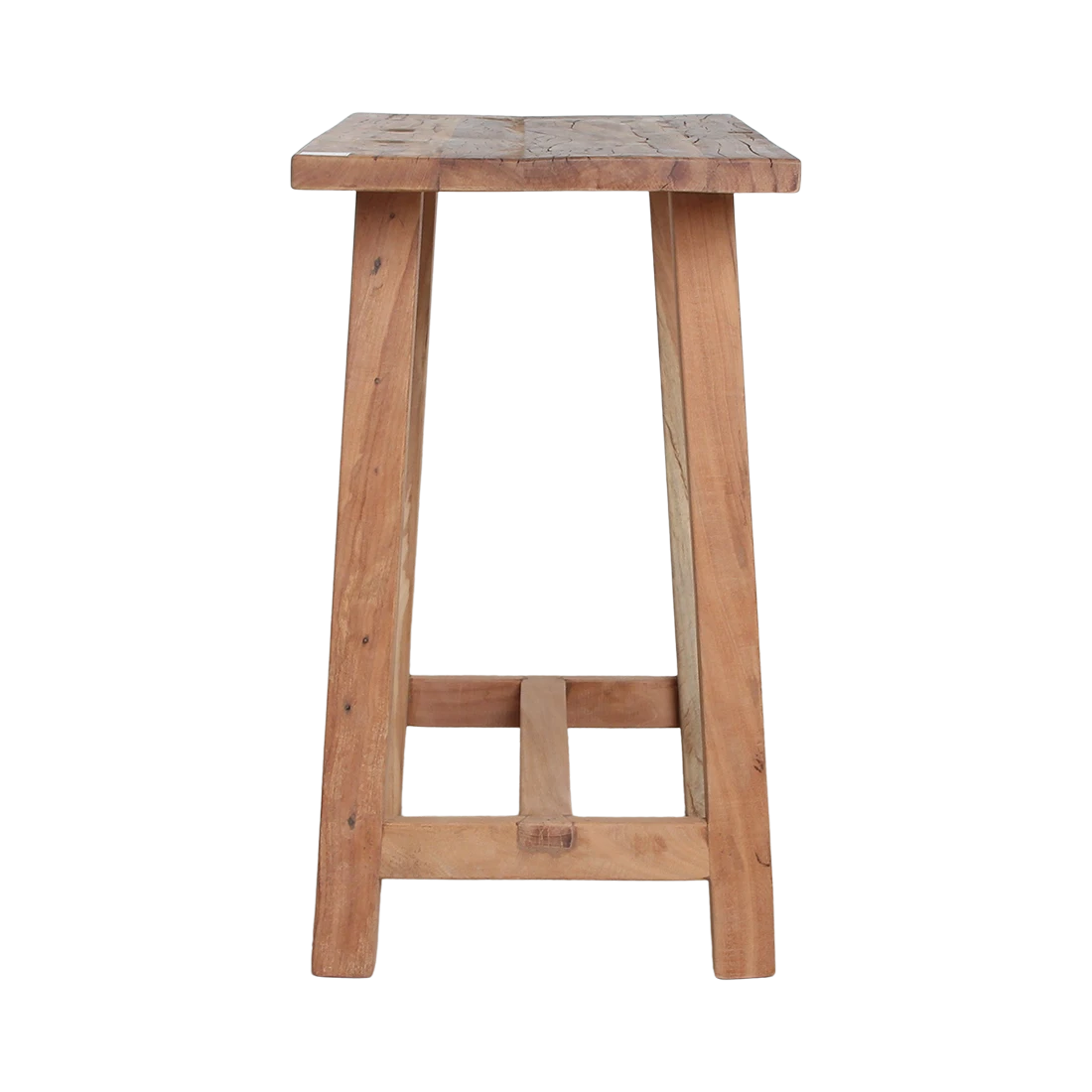 Kayu Living Farmwood wall table made from FSC recycled wood with natural knots and grain in a light brown finish.