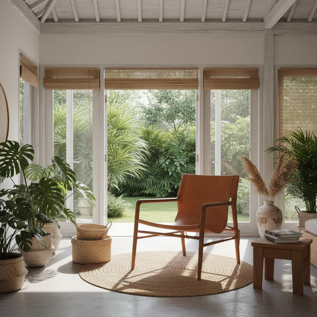 Lounge Chair 'Marita' in Teak and Leather