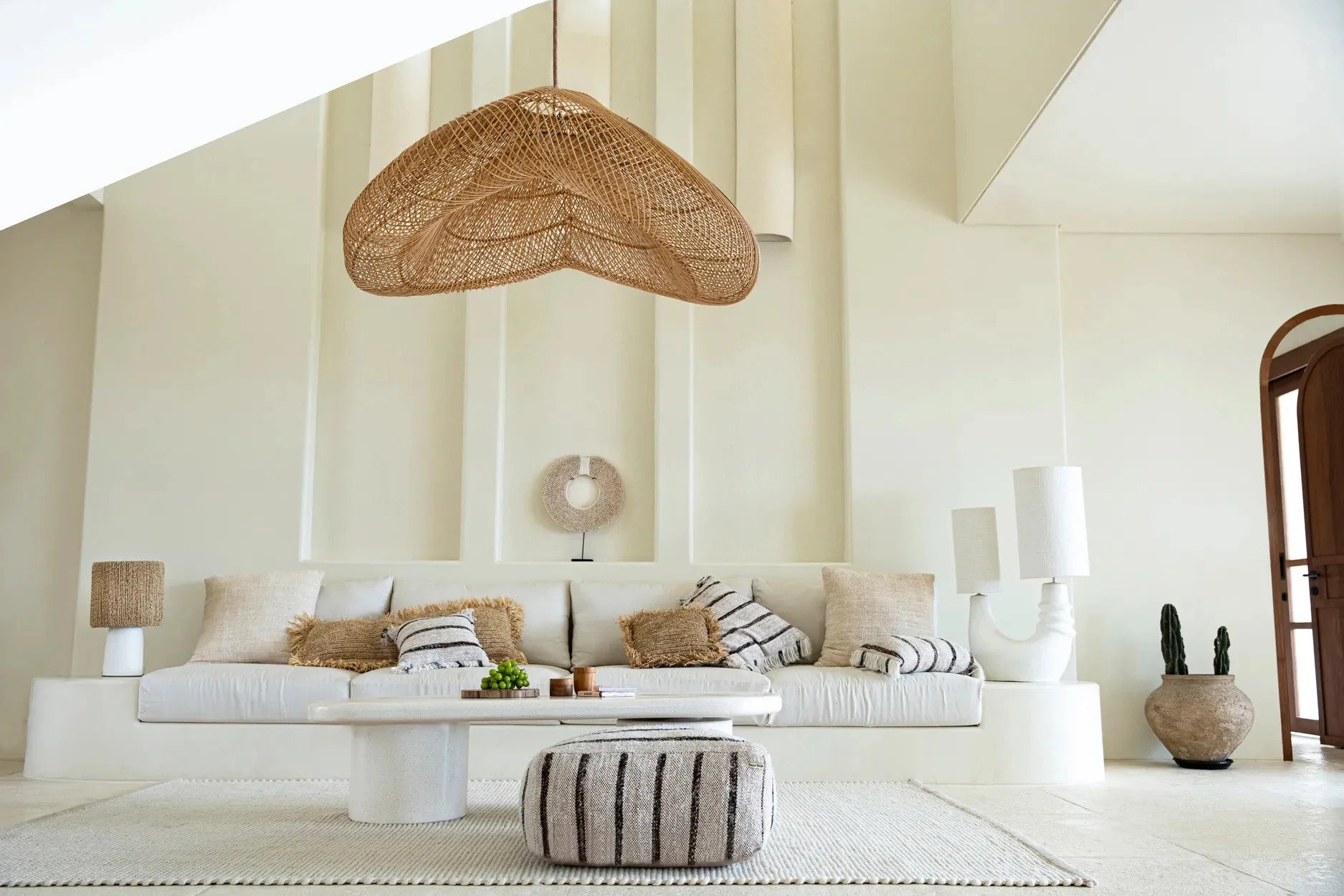 Oversized "Cloud" lampskärm - Naturfärgad - XXL