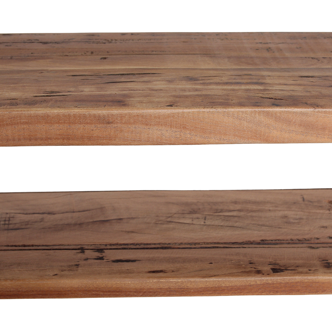 Raw Materials Farmwood console table with a sleek wooden surface and sturdy metal legs, ideal for entryways or living rooms.