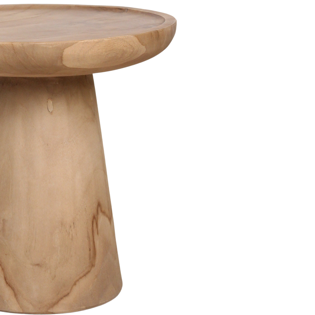 Nero Ray teak side table by Raw Materials with sleek rectangular design and natural wood finish.