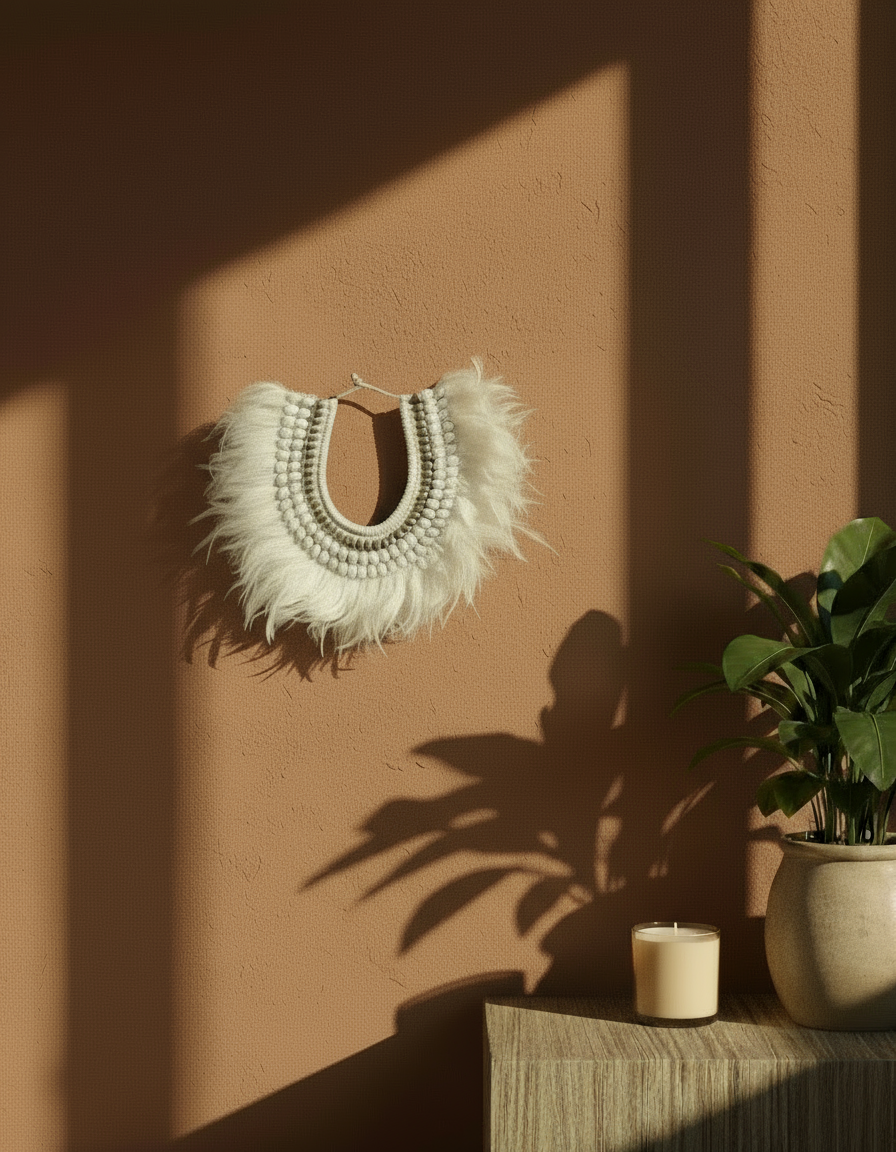 Feather Necklace – Ivory White