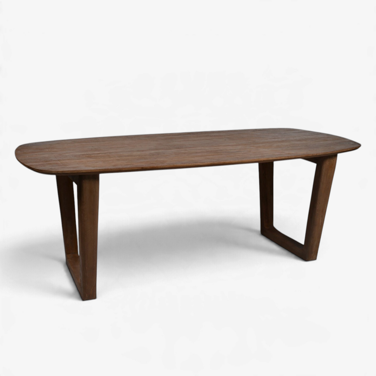 Kayu Living Cortez 200cm dining table in Malta finish with a natural wood texture and sleek U-shaped legs.