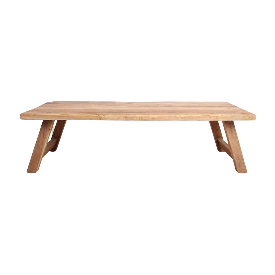 Kayu Living Farmwood rectangular coffee table made from rustic FSC-certified reclaimed wood with a natural finish.