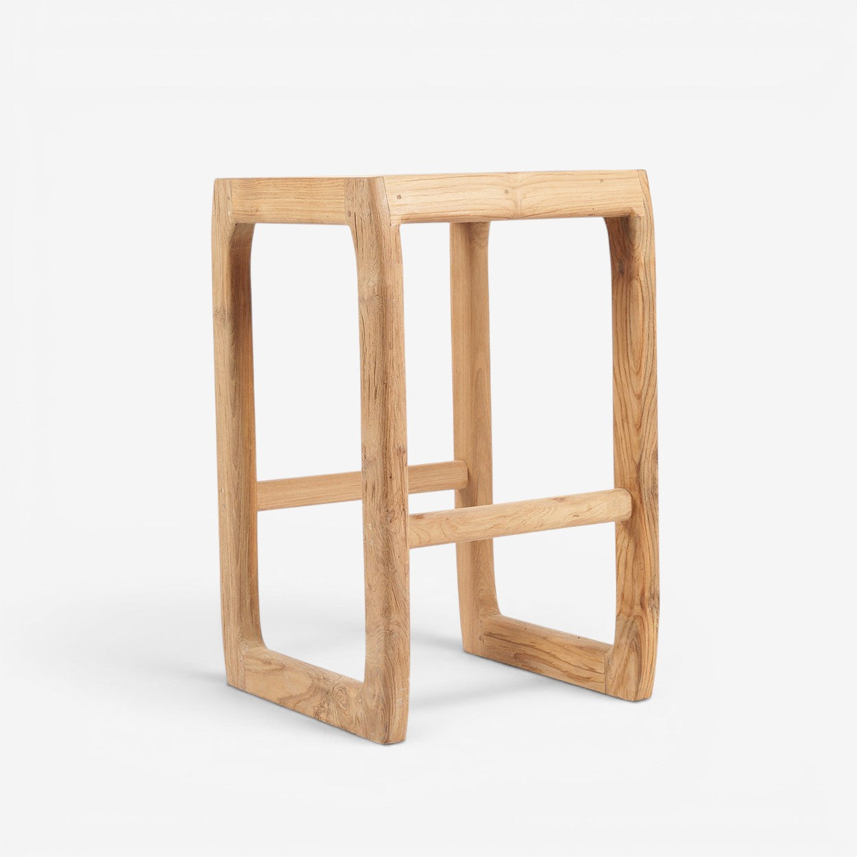 Kayu Living Ithaca bar stool made from natural recycled teak with a durable, weather-resistant finish.