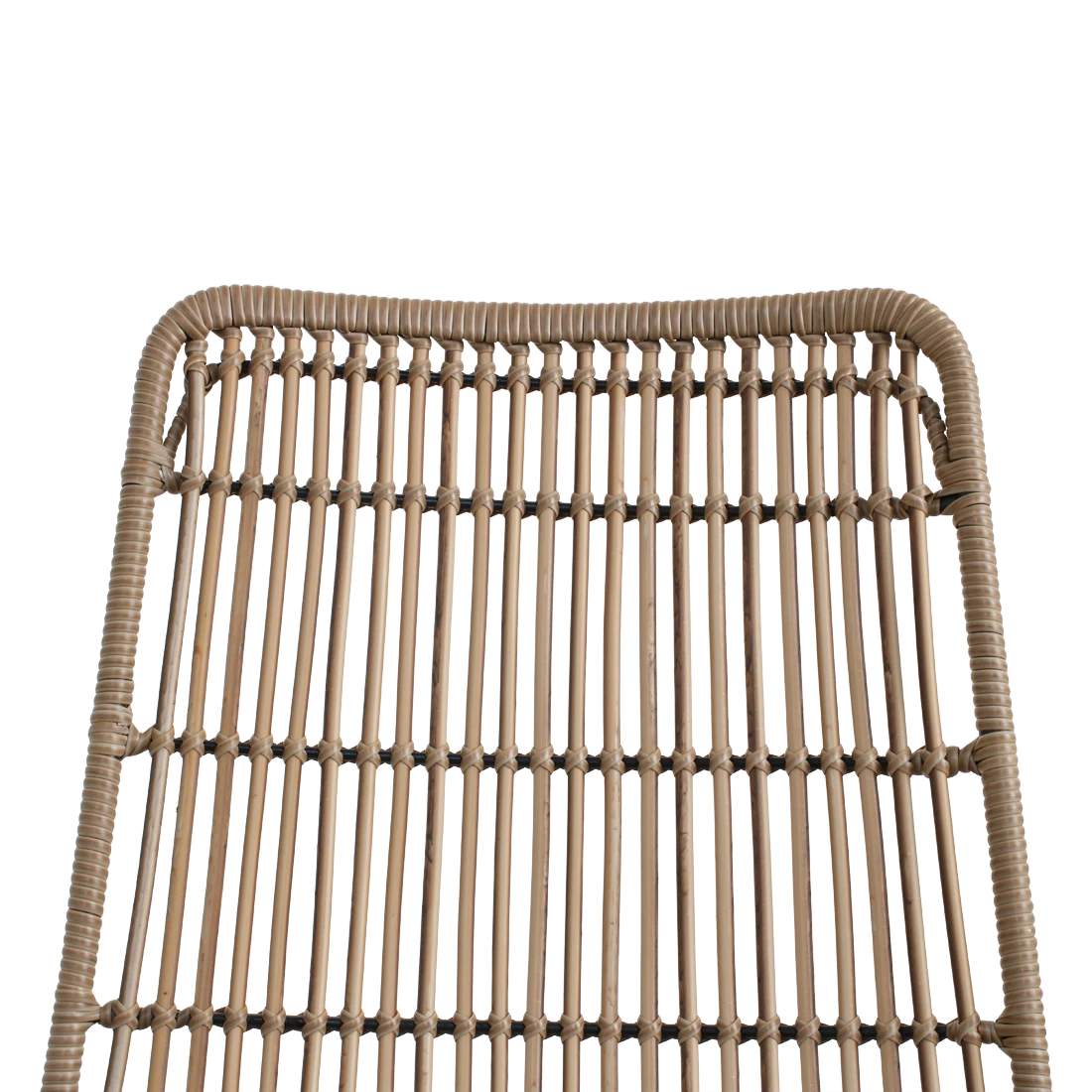 Kayu Living Jane natural synthetic rattan garden chair backrest detail showing woven texture