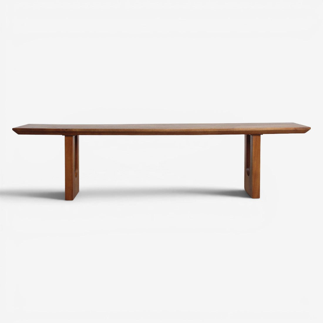 Kayu Living 180cm Bullnose chamfered dining bench made from sustainable mango wood with a natural finish.