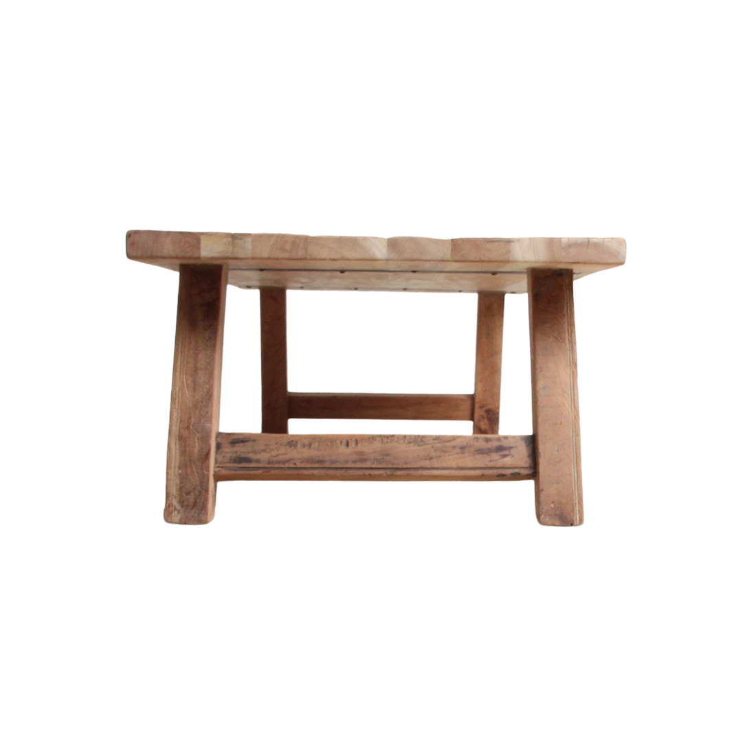 Kayu Living rectangular farmhouse coffee table made from rustic FSC-certified reclaimed wood with a natural finish.