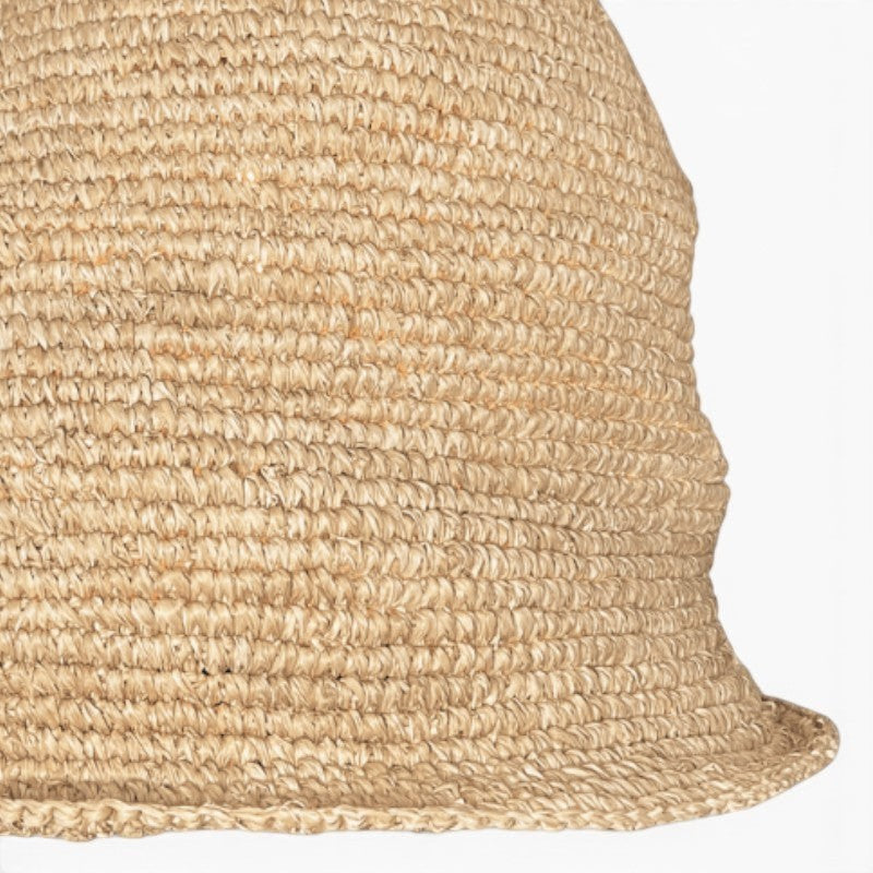Kayu Living Santi pendant lamp, handwoven natural sisal in a warm, earthy tone with organic texture.